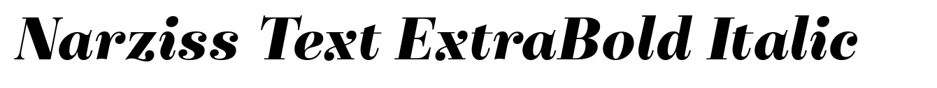 Narziss Text ExtraBold Italic